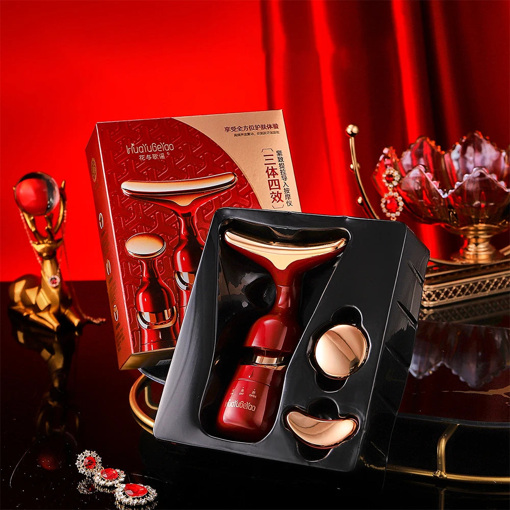 Home Three Body Imported Lifting And Firming Massage Instrument Sonic Vibration Fade Fine Lines Home Beauty Instrument