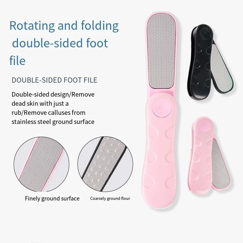 Professional Stainless Steel Foot File Double Sided Foldable Dead Skin Callus Remover Pedicure Tools Exfoliate Scrubber Grater