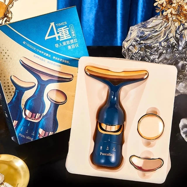 Home Three Body Imported Lifting And Firming Massage Instrument Sonic Vibration Fade Fine Lines Home Beauty Instrument
