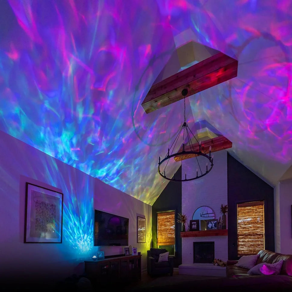 Galaxy Luminous Projector Nebula Star Night Light Ocean Water Ripple Projector Lamp Bluetooth Player with Remote Control for Bedroom, Game Room Party Birthday Gift Decoration