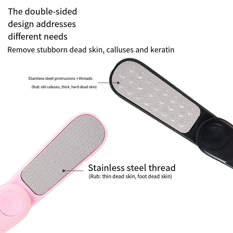 Professional Stainless Steel Foot File Double Sided Foldable Dead Skin Callus Remover Pedicure Tools Exfoliate Scrubber Grater