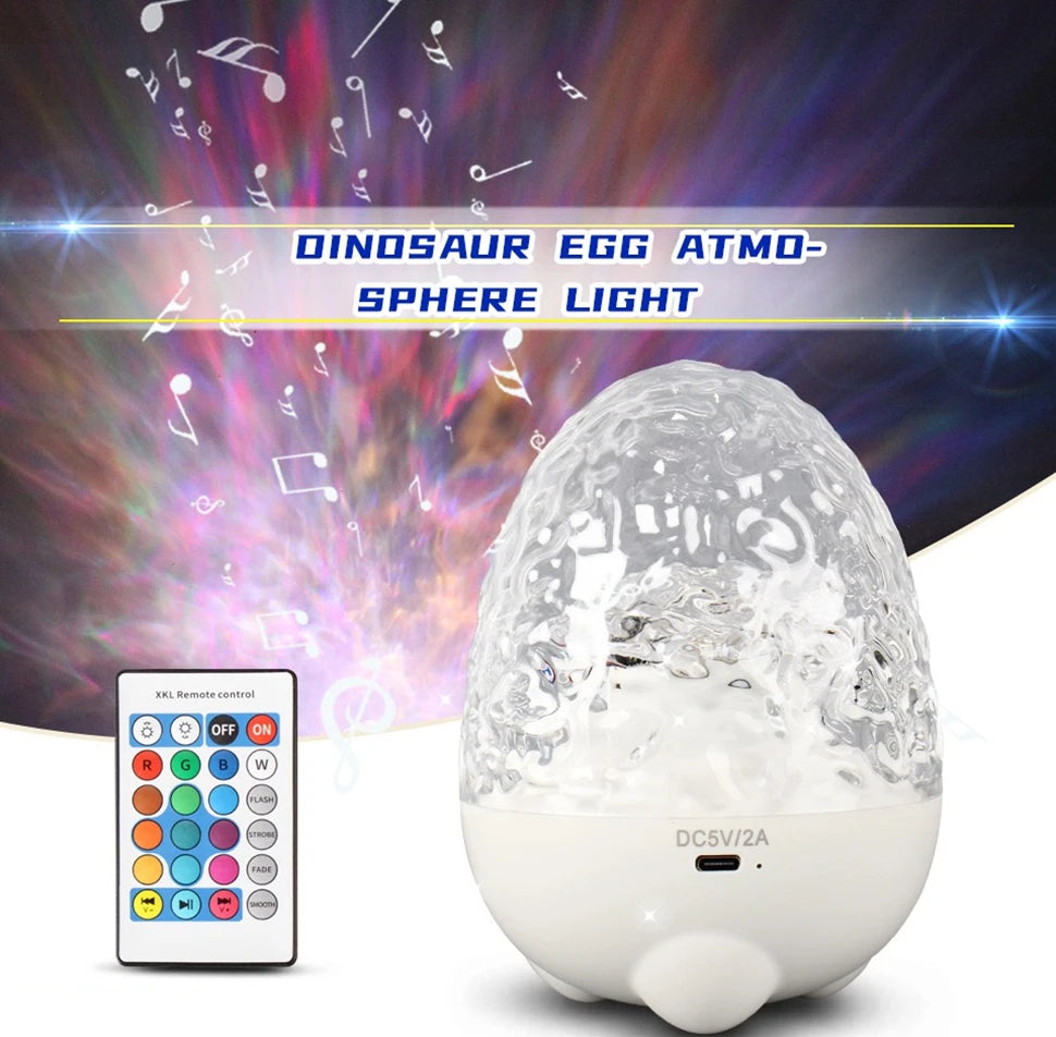 Galaxy Luminous Projector Nebula Star Night Light Ocean Water Ripple Projector Lamp Bluetooth Player with Remote Control for Bedroom, Game Room Party Birthday Gift Decoration