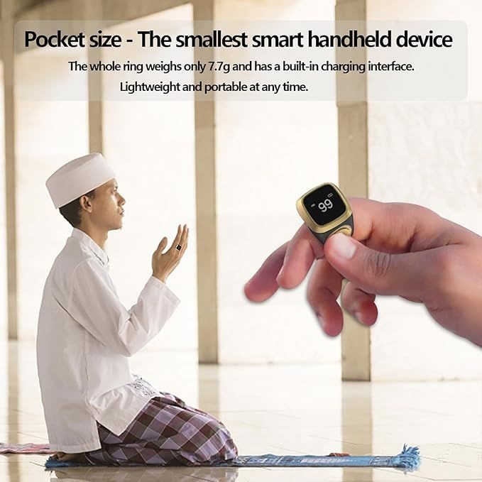 Zikr Smart Ring – Digital Tasbeeh & Multi-Feature Prayer Companion