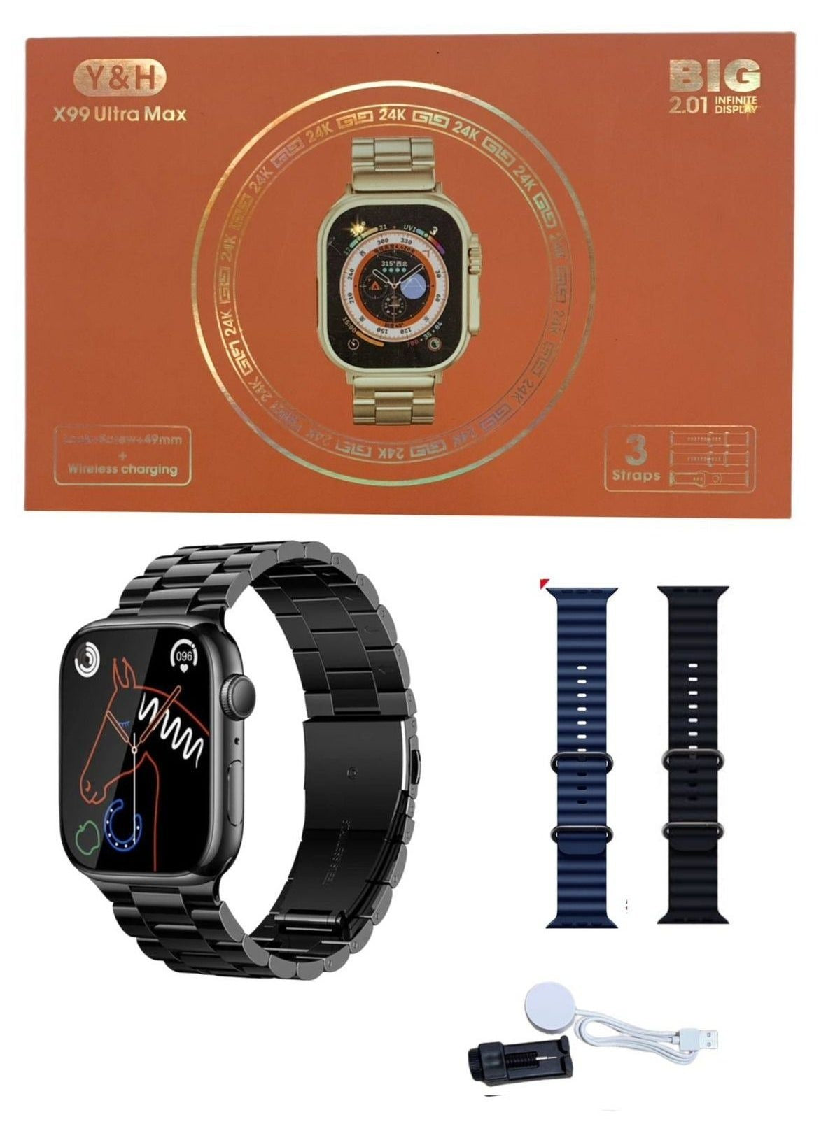 X99 Ultra Max Smart Watch Black Edition