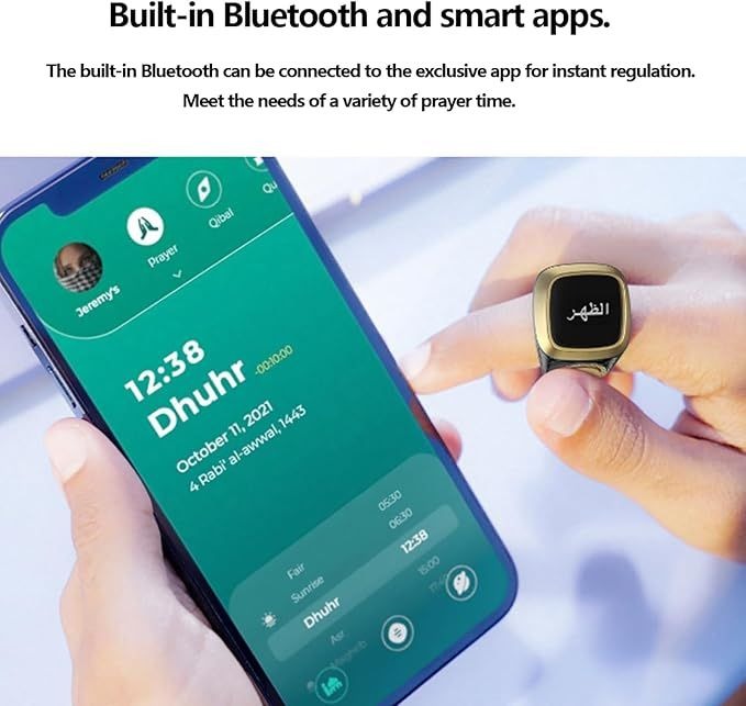 Zikr Smart Ring – Digital Tasbeeh & Multi-Feature Prayer Companion